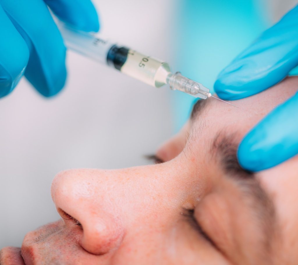 Anti-Aging Treatments for Men. Dermal Filler Injection Botox and Fillers