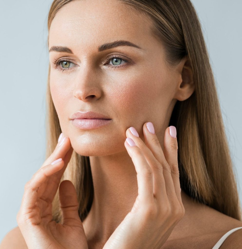 Skin care woman face healthy skin beauty Facial Harmonization